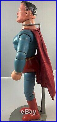 13.5 Antique American Composition & Wood Superman Doll! Rare! Beautiful! 17770