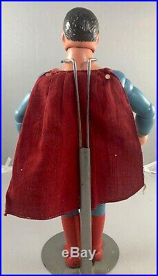 13.5 Antique American Composition & Wood Superman Doll! Rare! Beautiful! 17770