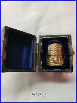 14K Gold Stern Brothers femme-fleur Swimmer Thimble, 5.6grams, beautiful rare