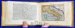1595 Abraham Ortelius Antique Epitome Atlas with 106 Maps Rare Unique, Beautiful
