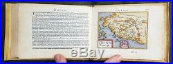 1595 Abraham Ortelius Antique Epitome Atlas with 106 Maps Rare Unique, Beautiful