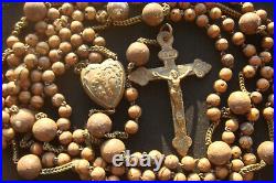 15 DECADE ANTIQUE 1800's LOURDES BEAUTIFUL RARE 15 DECADE FRANCE LARGE ROSARY
