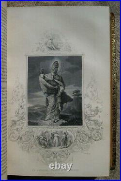1850 BEAUTIFUL HISTORY OF IRELAND Leather Illustrated IRISH CELTIC RARE ANTIQUE