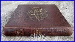 1894 Old America USA Rare Antique Photo Book Travel Old West Beautiful Leather