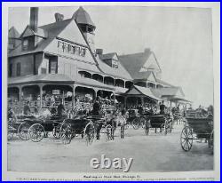 1894 Old America USA Rare Antique Photo Book Travel Old West Beautiful Leather