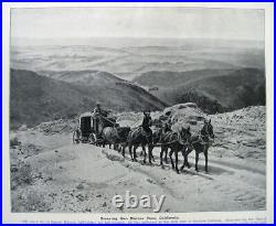 1894 Old America USA Rare Antique Photo Book Travel Old West Beautiful Leather