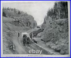 1894 Old America USA Rare Antique Photo Book Travel Old West Beautiful Leather