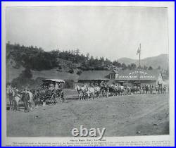 1894 Old America USA Rare Antique Photo Book Travel Old West Beautiful Leather