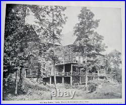 1894 Old America USA Rare Antique Photo Book Travel Old West Beautiful Leather