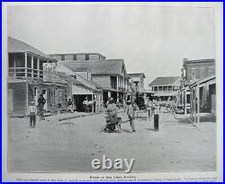 1894 Old America USA Rare Antique Photo Book Travel Old West Beautiful Leather