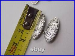 1913 Rare Charles Horner Antique Chester English Sterling Silver Cufflinks. Ch