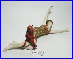 1915 Rare Bisque Galluba &Hofmann 424-F Bathing Beauty withRed Devil Figurine/Doll