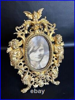 19th Superb Beautiful Rare Antique French Baroque Bronze Picture Frame