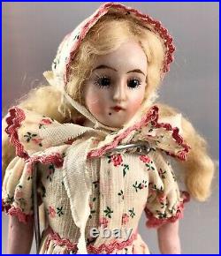 8 Antique German Bisque Shoulder Head Dress Me Doll! Rare! Beautiful! 18083
