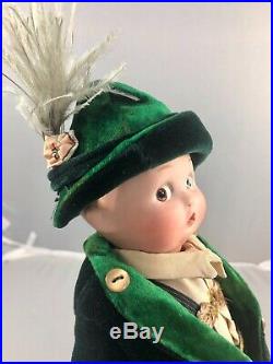 9 Antique German Bisque Head Topknot Googly Doll! Beautiful! Rare! 17738