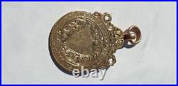 9ct Gold Antique 1925 Football Watch Fob/ Pendant by Tiptaft Rare Cleansed Nice