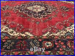 ANTIQUE RUG EXTRA LARGE 10x13 OVERALL 1880s WOOL RARE ORIGINAL BEAUTY OTTOMAN