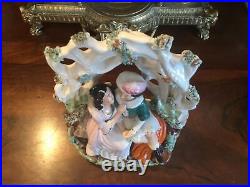 A BEAUTIFUL RARE ANTIQUE STAFFORDSHIRE FIGURE, A COURTING COUPLE 1800's