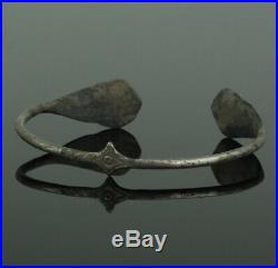A Beautiful Rare Ancient Celtic Silver Bracelet Circa 50bc
