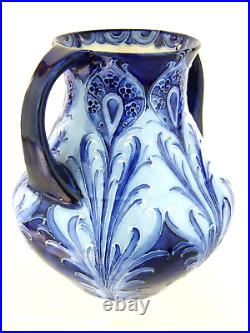 A Beautiful & Rare Wm Moorcroft for Ja's Macintyre Florian Peacock Feather Vase