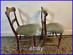 A Pair of Rare & Beautiful 120 Year Old Victorian Antique Art Nouveau Chairs