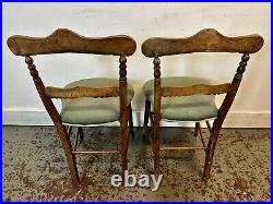 A Pair of Rare & Beautiful 120 Year Old Victorian Antique Art Nouveau Chairs