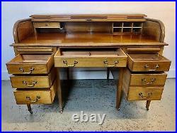 A Rare & Beautiful 100 Year Edwardian Antique Roll Top Desk. C1920