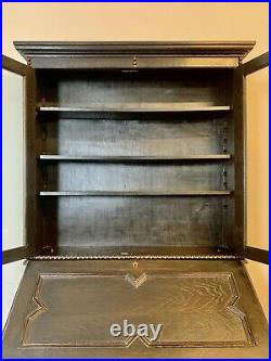 A Rare & Beautiful 100 Year Old Commonwealth Revival Bureau Bookcase. C1920's
