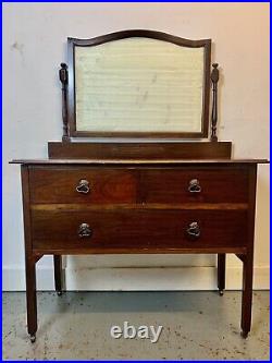 A Rare & Beautiful 100 Year Old Edwardian Antique Mahogany Dressing Chest. C1920