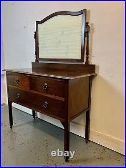 A Rare & Beautiful 100 Year Old Edwardian Antique Mahogany Dressing Chest. C1920