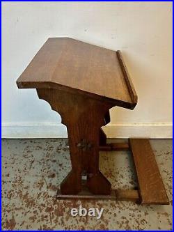 A Rare & Beautiful 100 Year Old Edwardian Antique Oak Prayer Stand. C1920