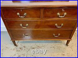 A Rare & Beautiful 100 Year Old Edwardian Mahogany Antique Chest Of Drawers. 1920