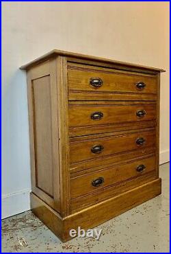 A Rare & Beautiful 110 Year Old Edwardian Antique Chest Of Drawers. C 1910