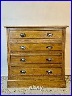 A Rare & Beautiful 110 Year Old Edwardian Antique Chest Of Drawers. C 1910