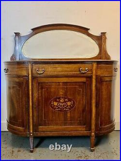 A Rare & Beautiful 110 Year Old Edwardian Antique Credenza Sideboard C1910