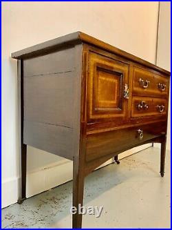 A Rare & Beautiful 110 Year Old Edwardian Antique Cross banded WashStand. C1905