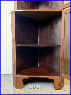 A Rare & Beautiful 110 Year Old Edwardian Antique Double Corner Cabinet. C 1910