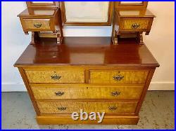 A Rare & Beautiful 110 Year Old Edwardian Antique Satinwood Dresser Chest. C1910