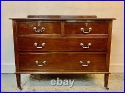 A Rare & Beautiful 110 Year Old Edwardian Mahogany Antique Chest Of Drawers. 1910