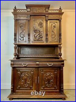 A Rare & Beautiful 110 Year Old Huge French Edwardian Antique Dresser. C 1910