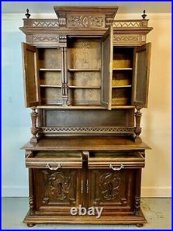 A Rare & Beautiful 110 Year Old Huge French Edwardian Antique Dresser. C 1910