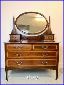 A Rare & Beautiful 115 Year Old Edwardian Antique Dressing table. C 1905
