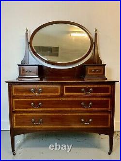A Rare & Beautiful 115 Year Old Edwardian Antique Dressing table. C 1905
