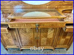 A Rare & Beautiful 120 Year Old Large Antique French Inlaid Sideboard. C1900