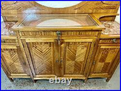 A Rare & Beautiful 120 Year Old Large Antique French Inlaid Sideboard. C1900