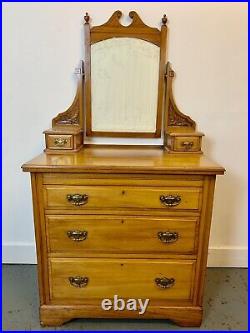 A Rare & Beautiful 120 Year Old Victorian Antique Dresser Chest Of Drawers. C1900