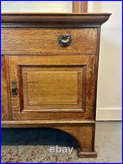 A Rare & Beautiful 130 Year Old Victorian Antique Art & Crafts Sideboard. C1890