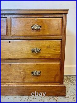 A Rare & Beautiful 130 Year Old Victorian Antique Chest Of Drawers. C 1890