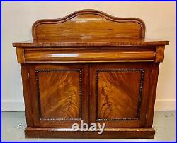 A Rare & Beautiful 140 Year Old Antique Flame Mahogany Sideboard. C1880 Amazing