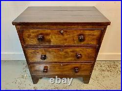 A Rare & Beautiful 140 Year Old Victorian Antique Chest Of Drawers. C 19th